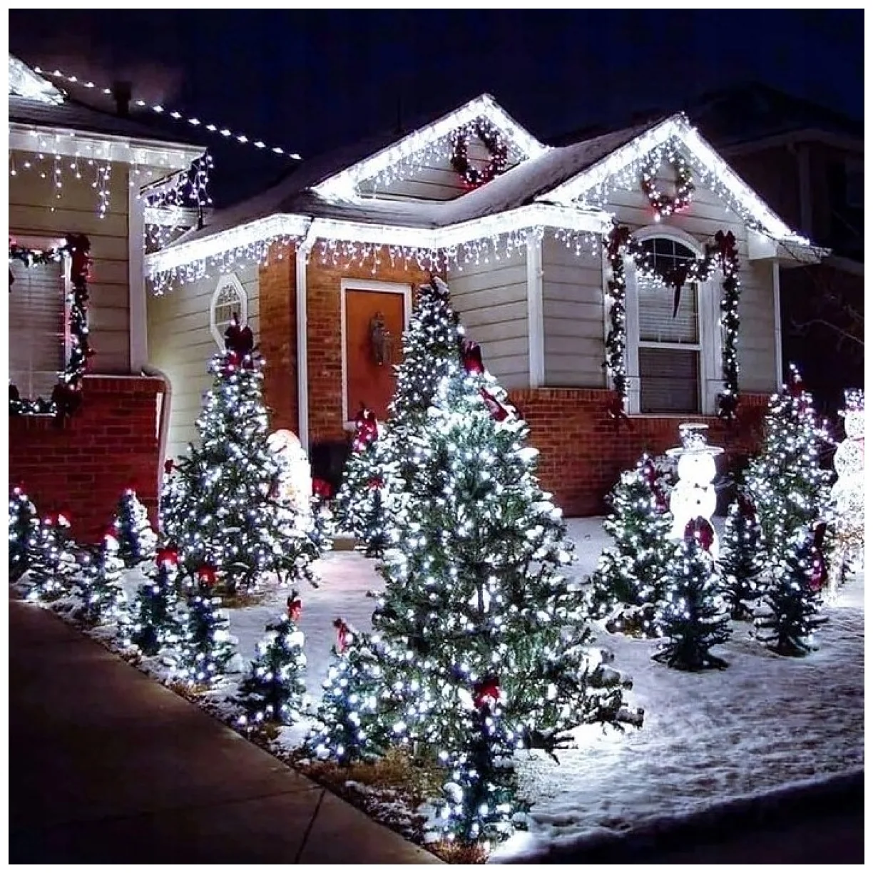 Światełka lampki wewnętrzne/zewnętrzne 1000 LED Białe - obrazek 6