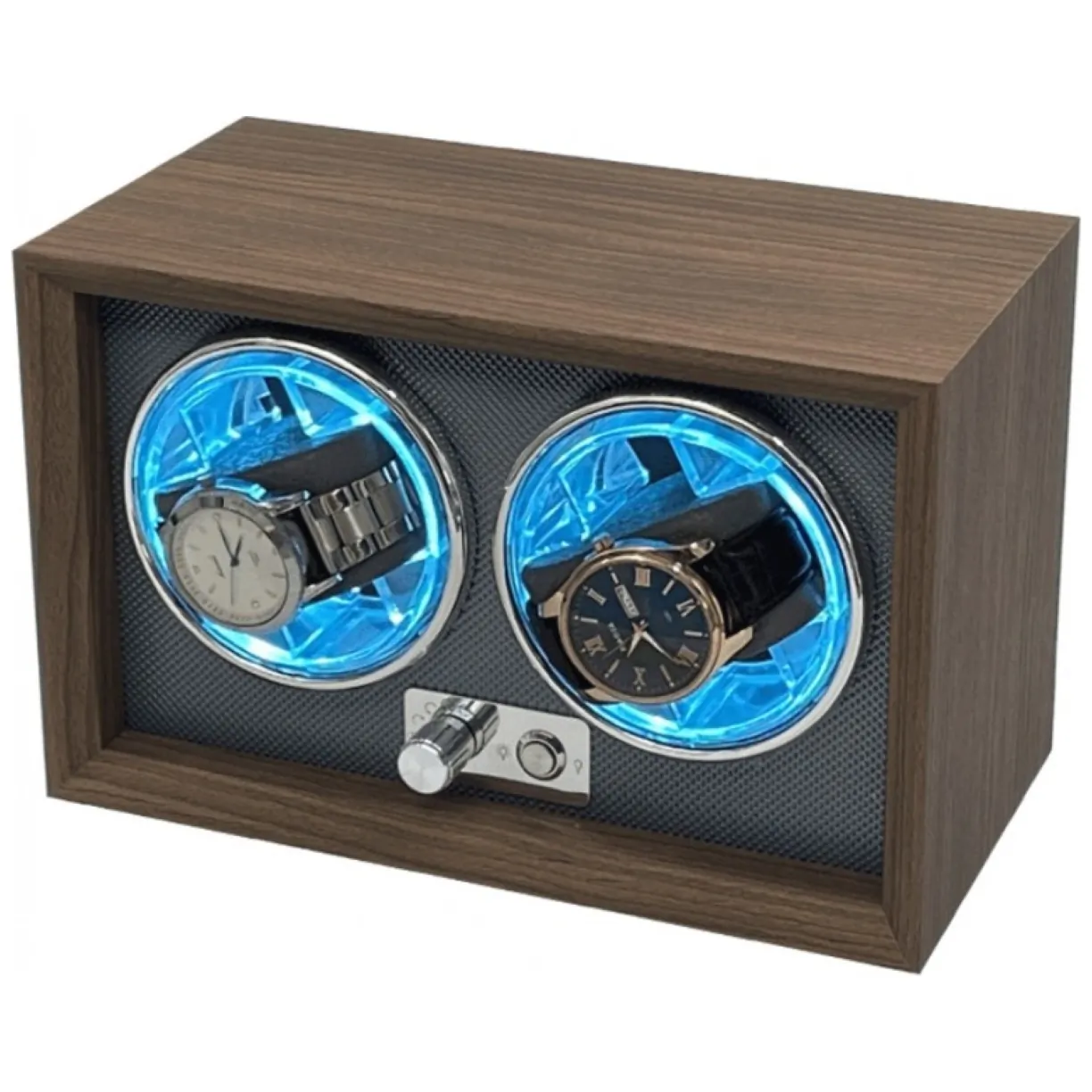 Rotomat szkatułka etui automatyczne na 2 zegarki drewno 24x12x15cm PD146 - obrazek 3