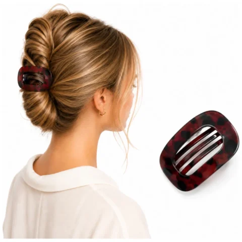 Spinka do włosów bordo XL elegancka