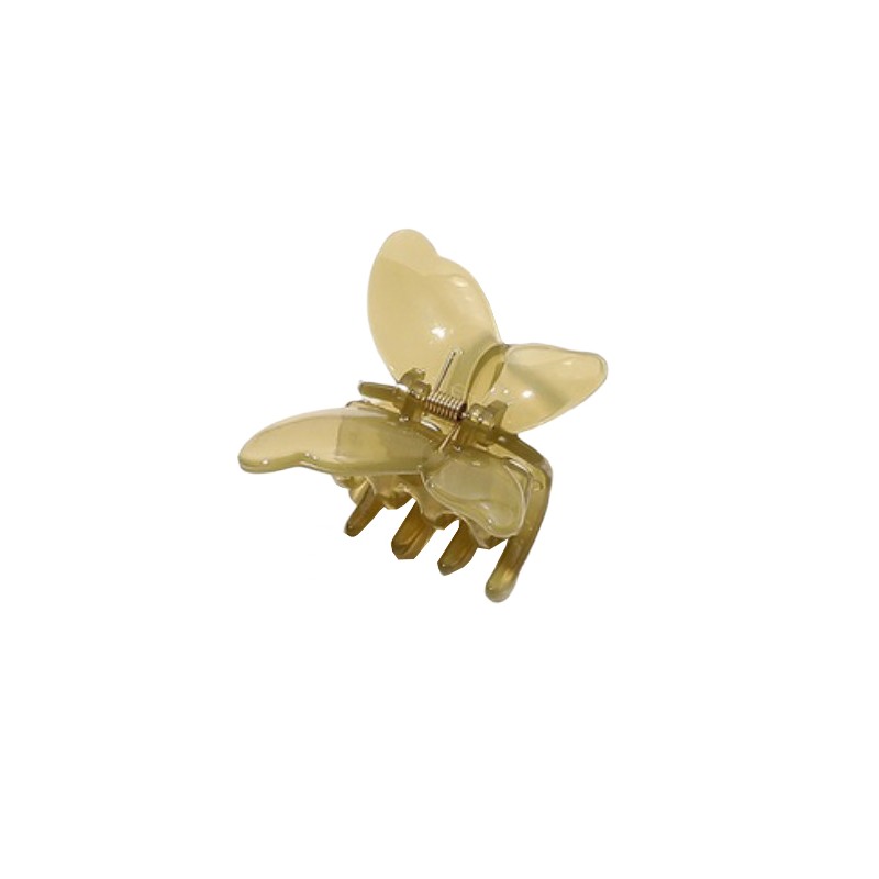 Spinka do włosów klamra motylek przezroczysty zieleń 6 cm SP244ZIE - obrazek 2
