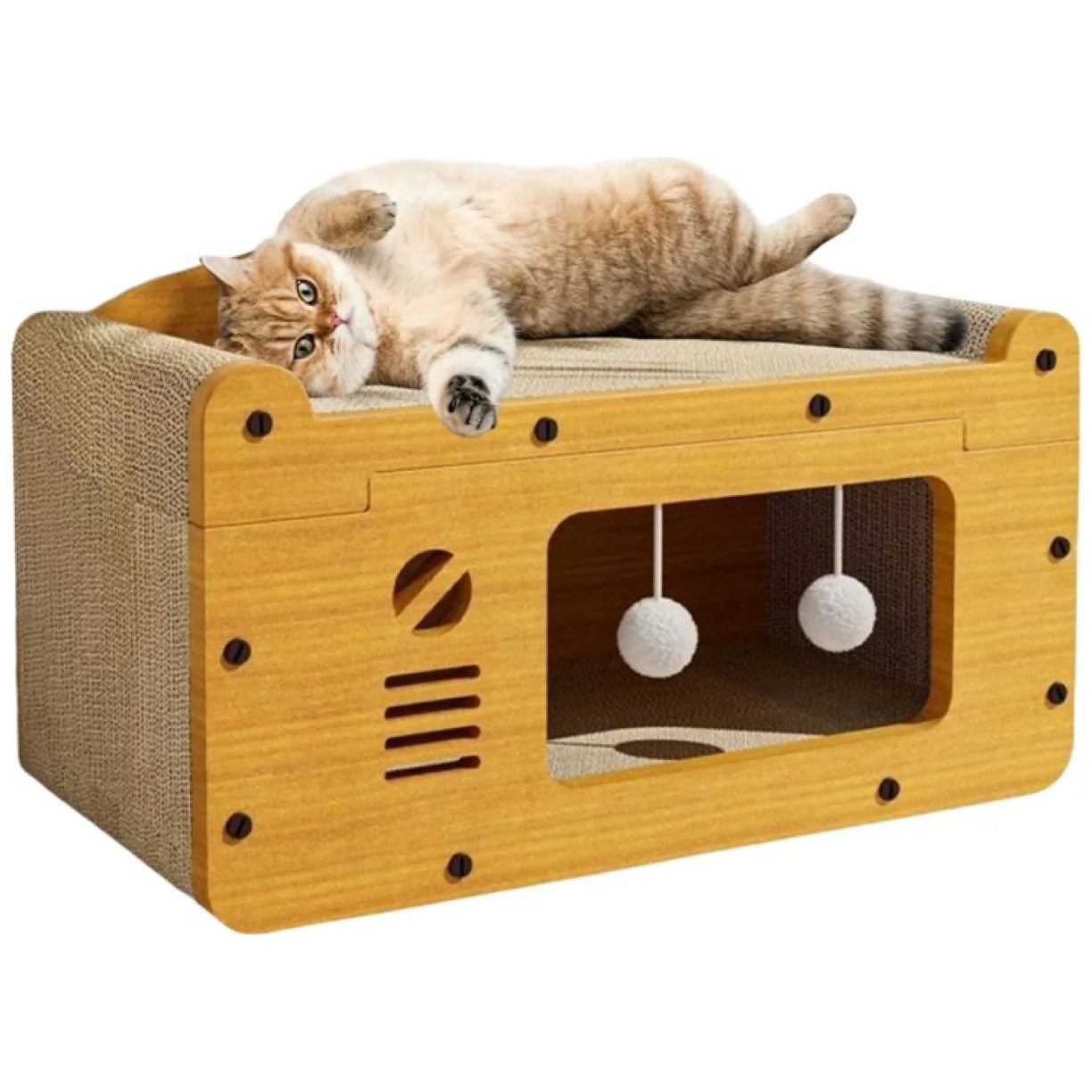 DOMEK DLA KOTA - budka, legowisko, drapak - 56 cm - obrazek 5