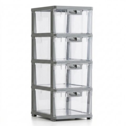 Plastikowy regał na kółkach szafka szuflady szafa 66x 34x 26cm PO21
