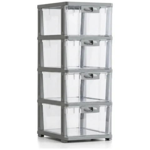Plastikowy regał na kółkach szafka szuflady szafa 66x 34x 26cm PO21