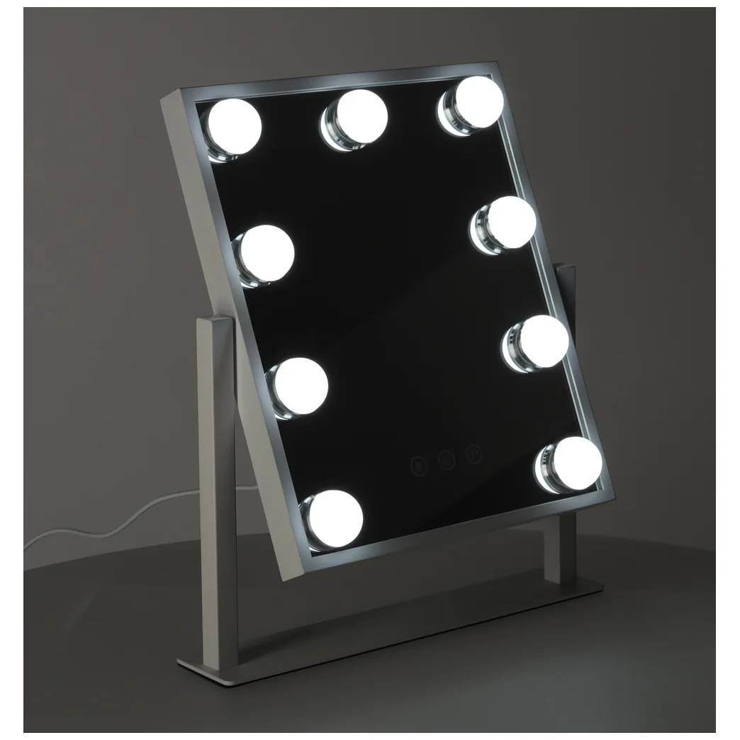 Lusterko do makijażu 9 LED z żarówkami USB 25x30cm - obrazek 6