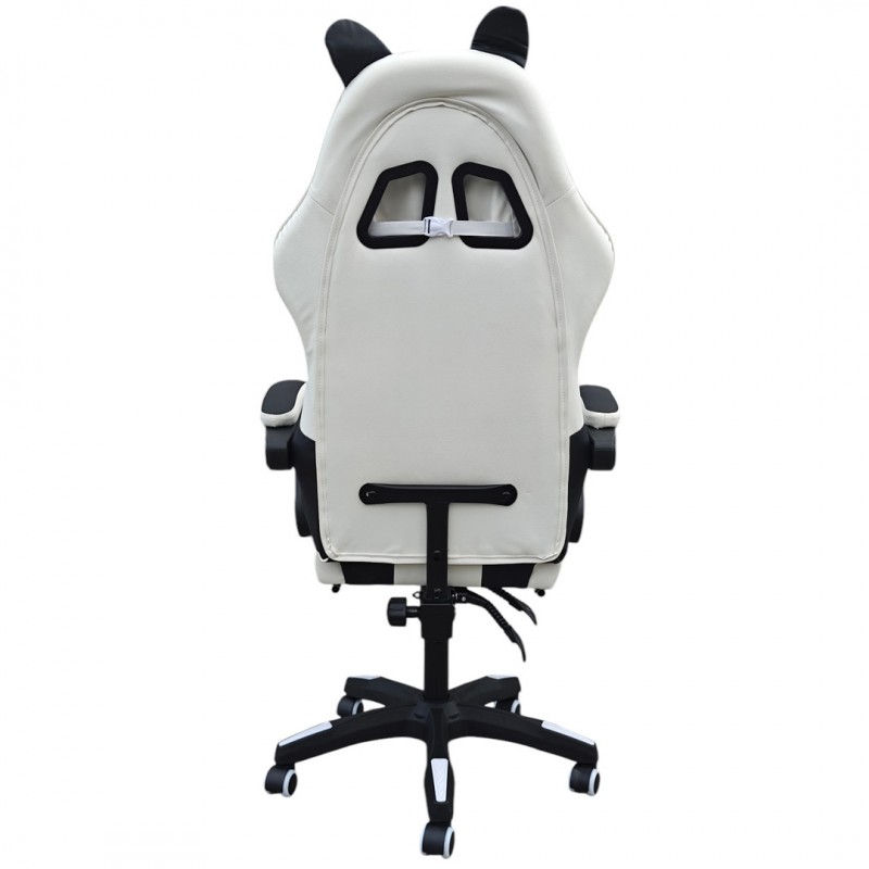 Fotel gamingowy obrotowy PANDA z podnóżkiem i z masażerem KIDS ZONE KO34 - obrazek 4