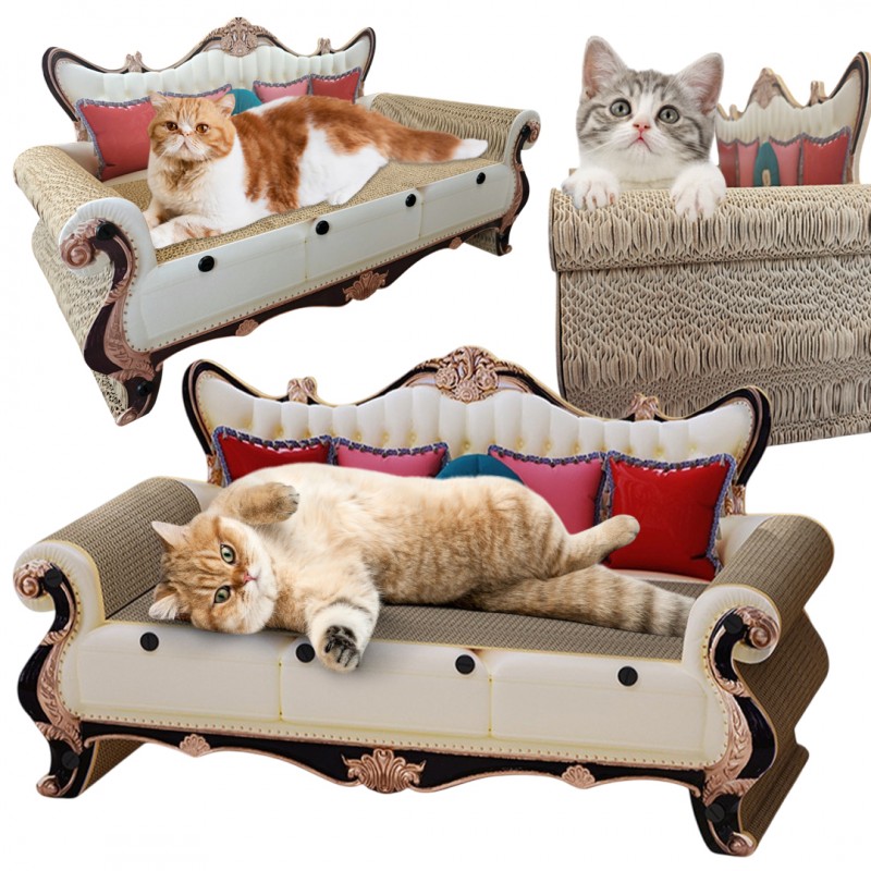 KANAPA DLA KOTA - legowisko, drapak tekturowy- 60 x 27 x 33 cm KOT19 - obrazek 2