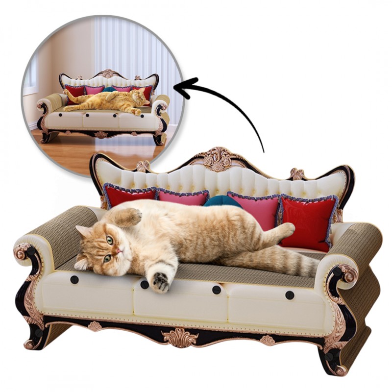 KANAPA DLA KOTA - legowisko, drapak tekturowy- 60 x 27 x 33 cm KOT19 - obrazek 3