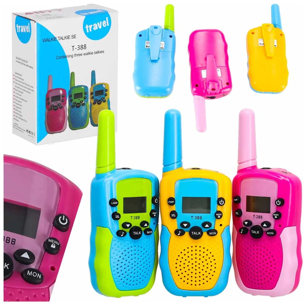 Walkie talkie krótkofalówka dla dzieci zestaw 3 sztuki