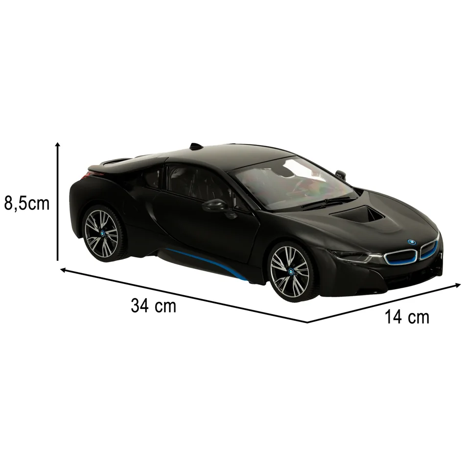 Samochód zdalnie sterowany Rastar 71010 BMW i8 1:14 otwierane drzwi czarny - obrazek 10