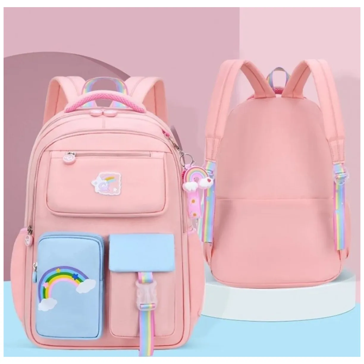 Plecak RAINBOW sweet szkolny uniwersalny kieszonki, odblaski PL160R - obrazek 5