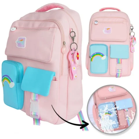 Plecak RAINBOW sweet szkolny uniwersalny kieszonki, odblaski PL160R