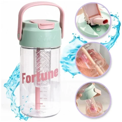 Butelka na wodę z koszyczkiem i słomką 800 ML Fortune BD35