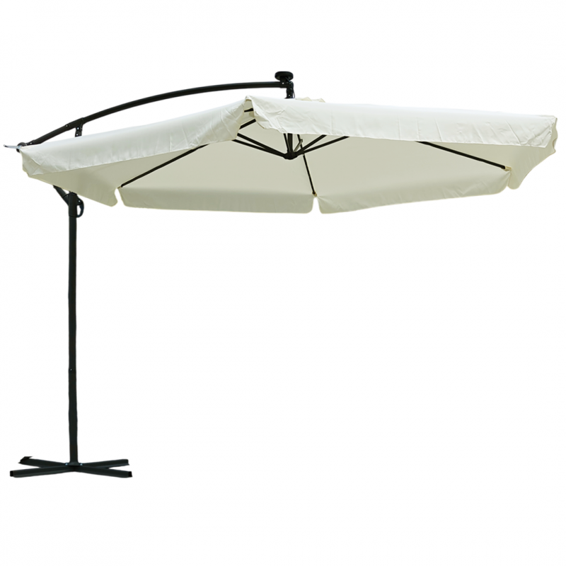Parasol ogrodowy z oświetleniem SOLAR LED, wysięgnik i falbanka, kremowy 3,5 m. OGP11K - obrazek 6
