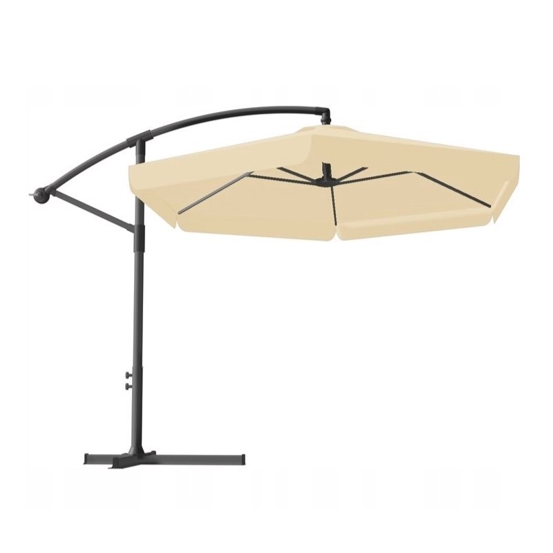 Parasol ogrodowy z oświetleniem SOLAR LED, wysięgnik i falbanka, kremowy 3,5 m. OGP11K - obrazek 10