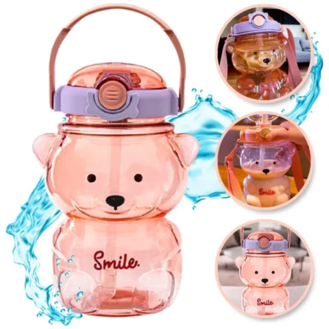 Butelka na wodę z uchwytem SWEET BEAR VIOLET 1000 ML BD26