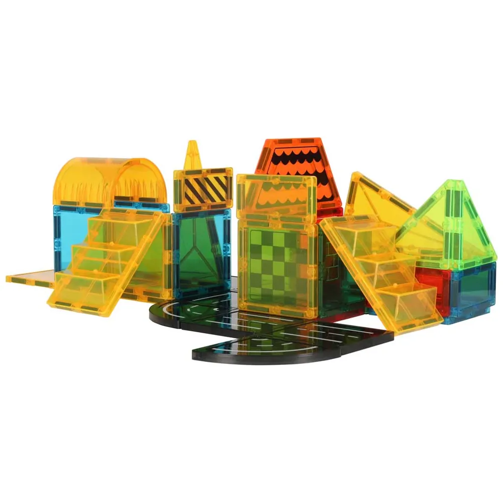 Kolorowe klocki magnetyczne konstrukcyjne 3D 50 elementów STEM - obrazek 11