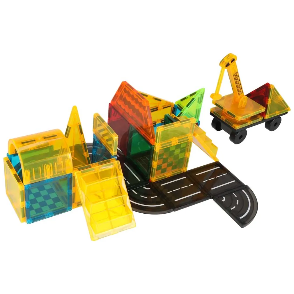 Kolorowe klocki magnetyczne konstrukcyjne 3D 50 elementów STEM - obrazek 4