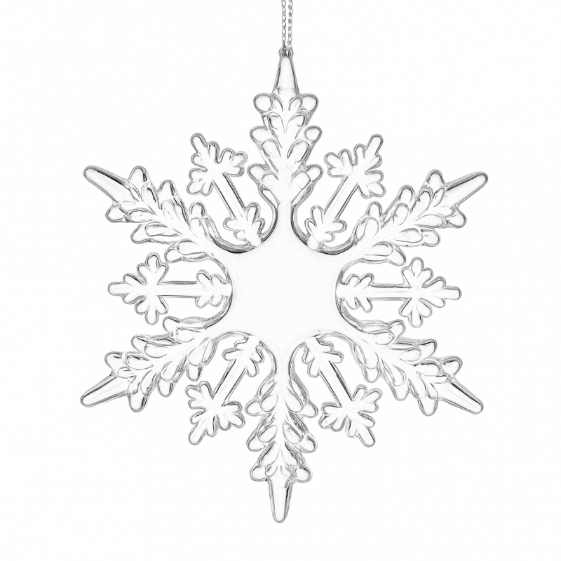 Zestaw zawieszek płatki śniegu transparentne śnieżynki 12szt. w opakowaniu BSN69 - obrazek 2