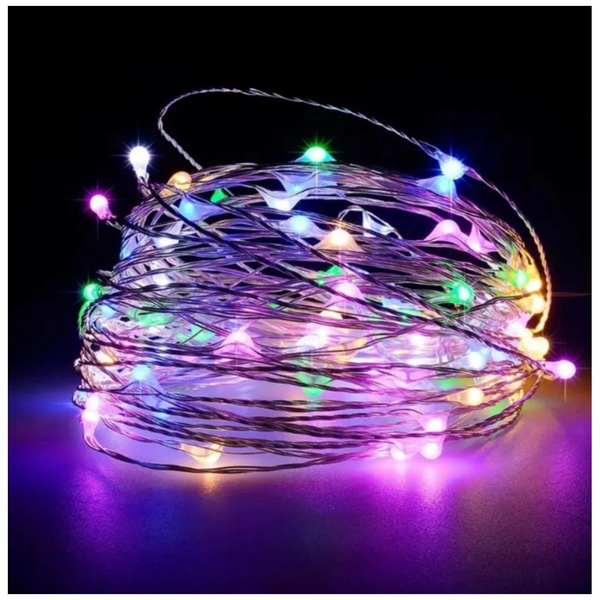 Światełka lampki na żyłce wewnętrzne 20 LED Multikolor - obrazek 5