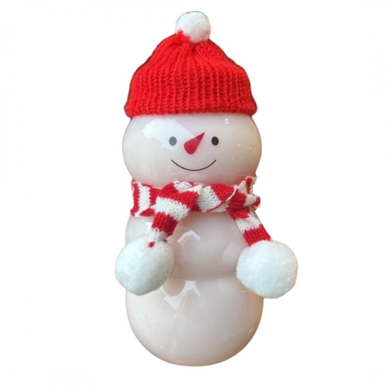 Butelka dekoracyjna 350ML kształt bałwanka z szalikiem i czapeczką 17cm BD40 - obrazek 6