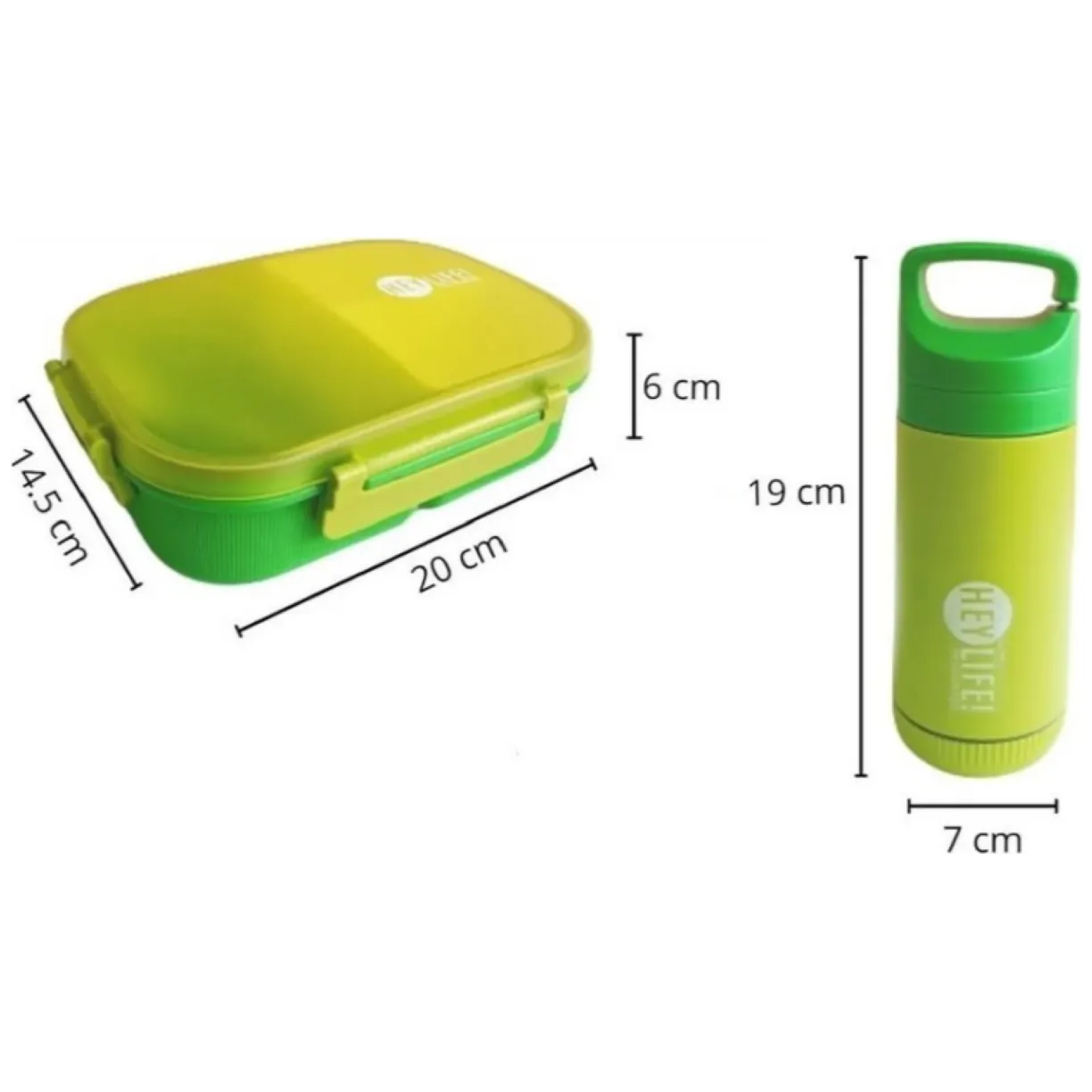 Śniadaniówka LUNCH BOX zestaw z bidonem zielony PJM47ZIE - obrazek 7
