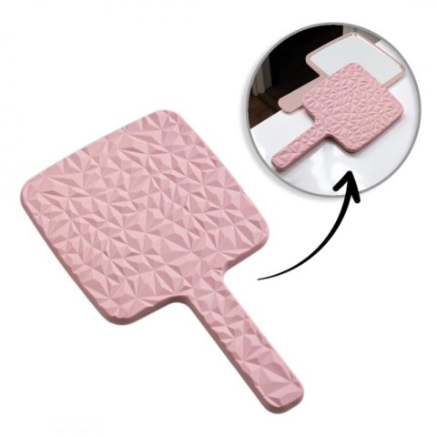 Lusterko kosmetyczne z rączką, jednostronne XL wysokość 23cm L24R