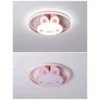 Lampa LED sufitowa plafon do pokoju dziecięcego ściemniana + pilot króliczek