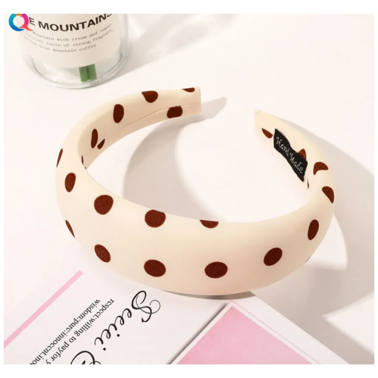 Opaska Creamy Dots O441 - obrazek 2