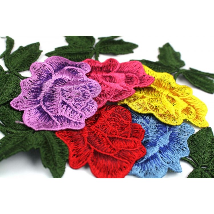 NASZYWKA DUŻA ŻÓŁTY KWIATY HAFT H41ZO - obrazek 2