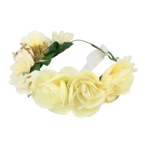 Wianek, opaska do włosów z kwiatów, delikatny wianuszek BOHO W1B