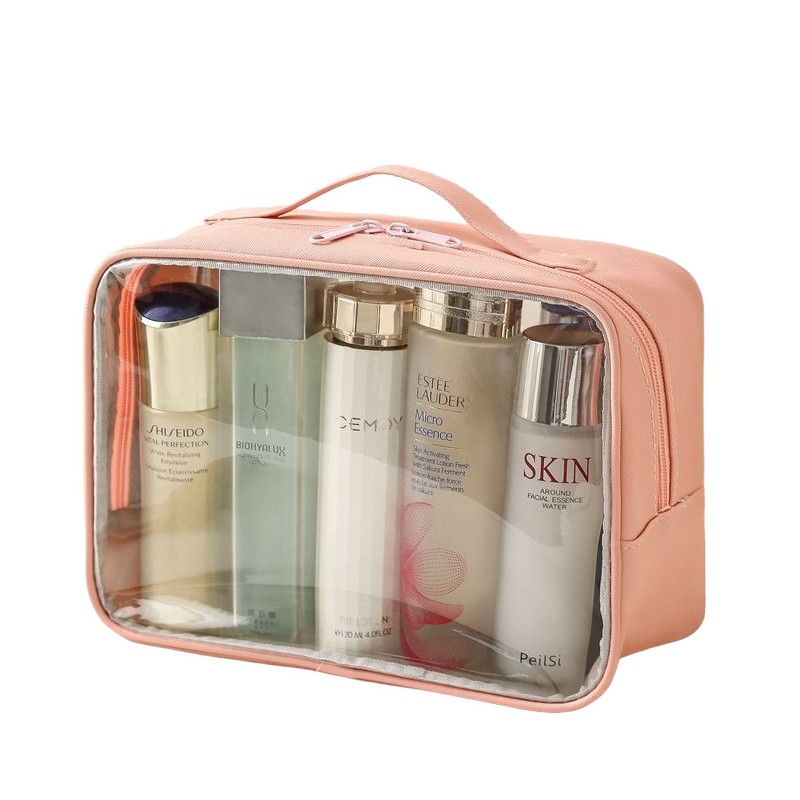 Kosmetyczka organizer na kosmetyki różowa 26x20x11cm KS105WZ2 - obrazek 2