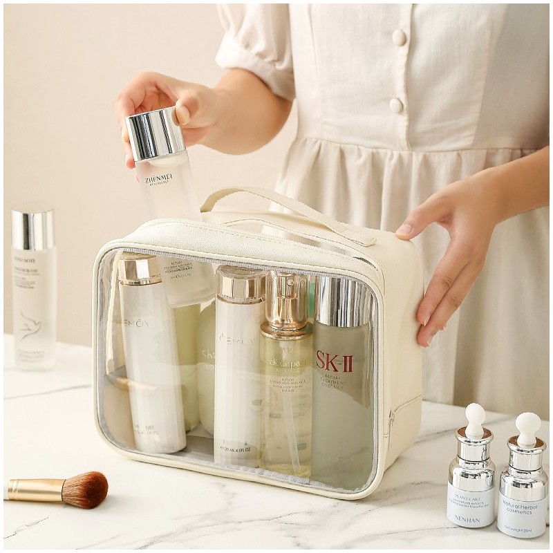 Kosmetyczka organizer na kosmetyki różowa 26x20x11cm KS105WZ2 - obrazek 6