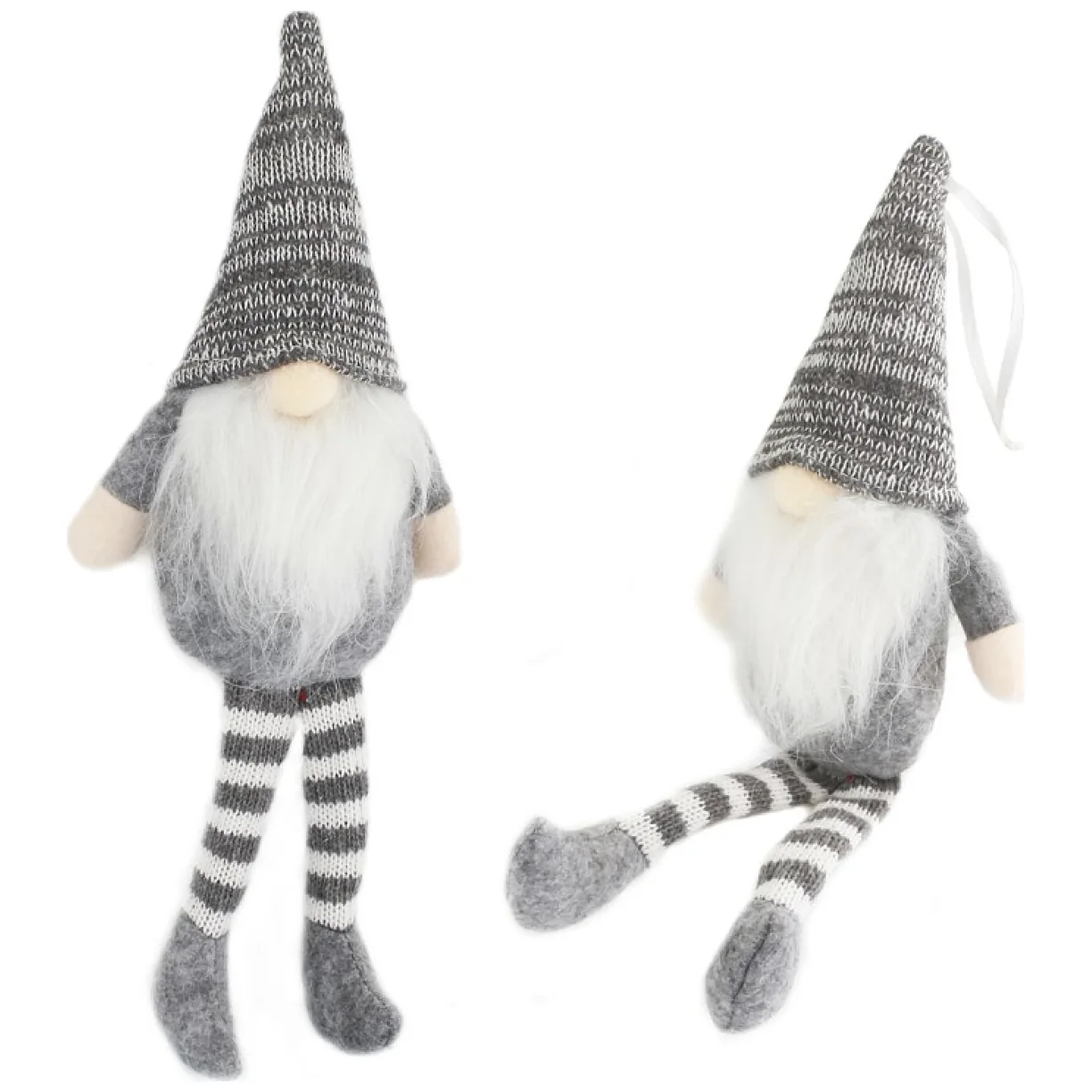 Mikołaj skrzat krasnal świąteczny z pluszu Boże Narodzenie 18 cm - obrazek 2