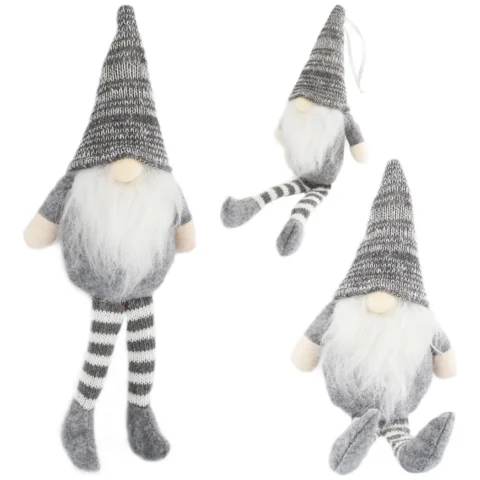 Mikołaj skrzat krasnal świąteczny z pluszu Boże Narodzenie 18 cm