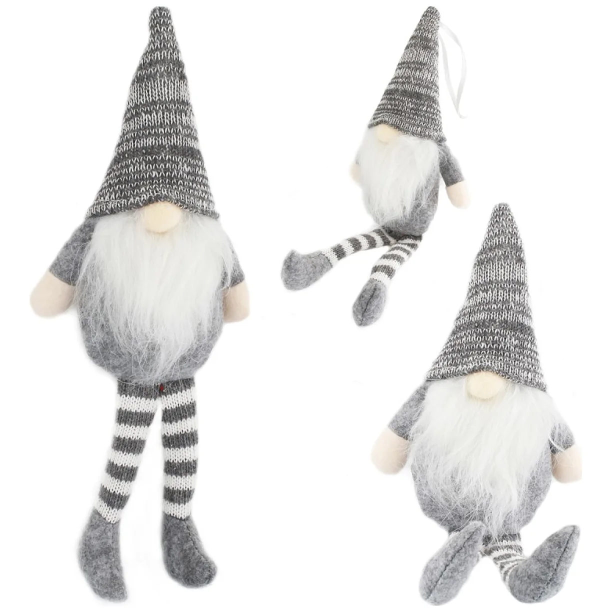Mikołaj skrzat krasnal świąteczny z pluszu Boże Narodzenie 18 cm