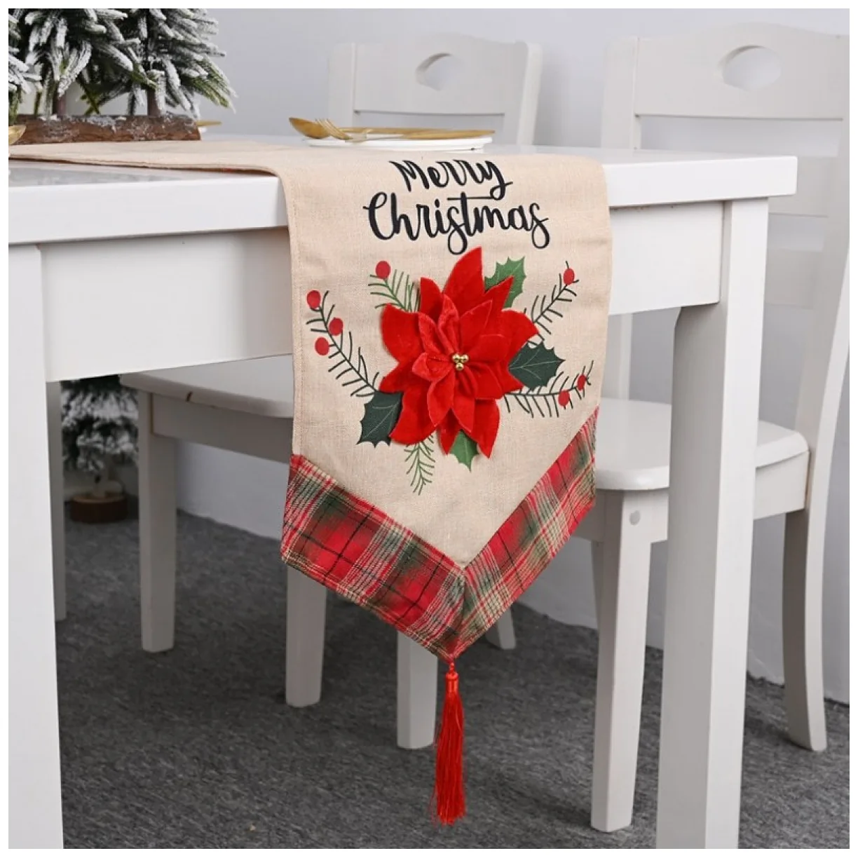 Bieżnik na stół Święta Boże Narodzenie 183cm x 33cm - obrazek 2