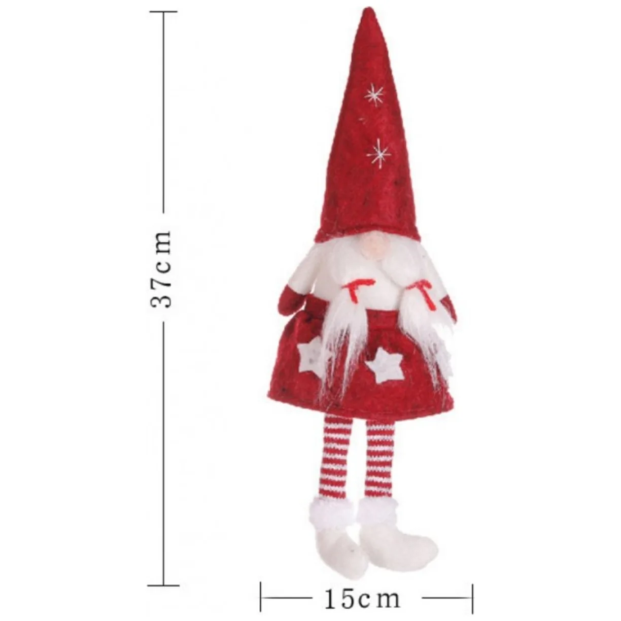 KRASNAL ŚWIĄTECZNY BOŻE NARODZENIE 32 cm Z PLUSZU - obrazek 2