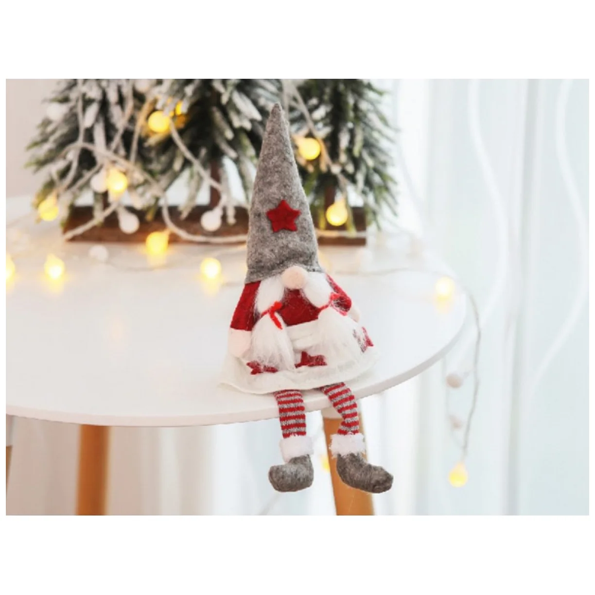 KRASNAL ŚWIĄTECZNY BOŻE NARODZENIE 32 cm Z PLUSZU - obrazek 2
