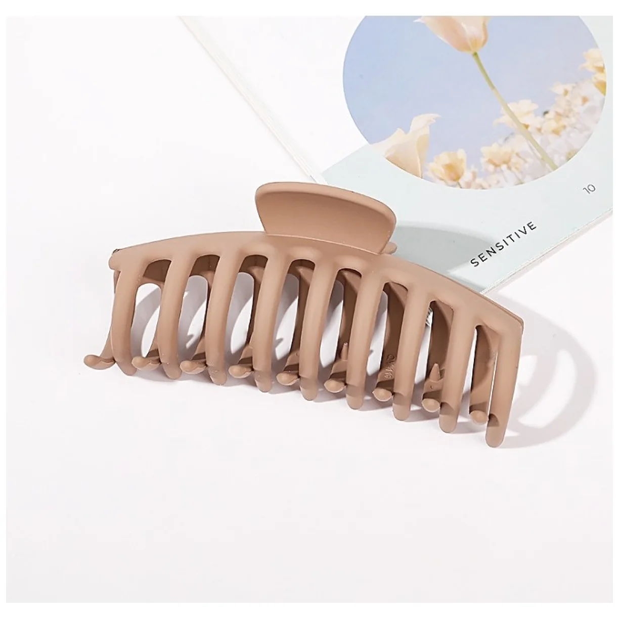 Spinka do włosów klamra XL krem 11 cm - obrazek 2