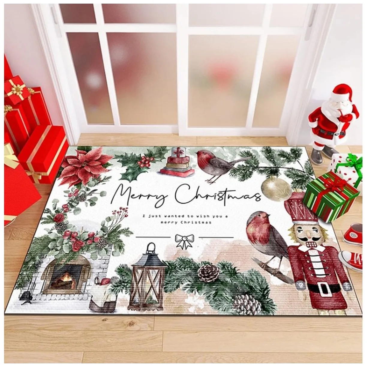 Dywanik wycieraczka świąteczna MERRY CHRISTMAS 60x90cm - obrazek 3