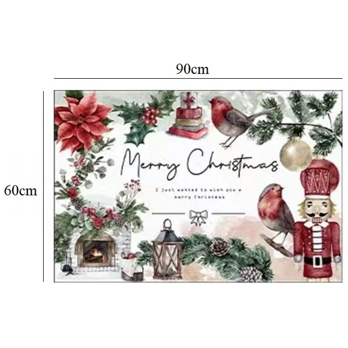 Dywanik wycieraczka świąteczna MERRY CHRISTMAS 60x90cm - obrazek 6