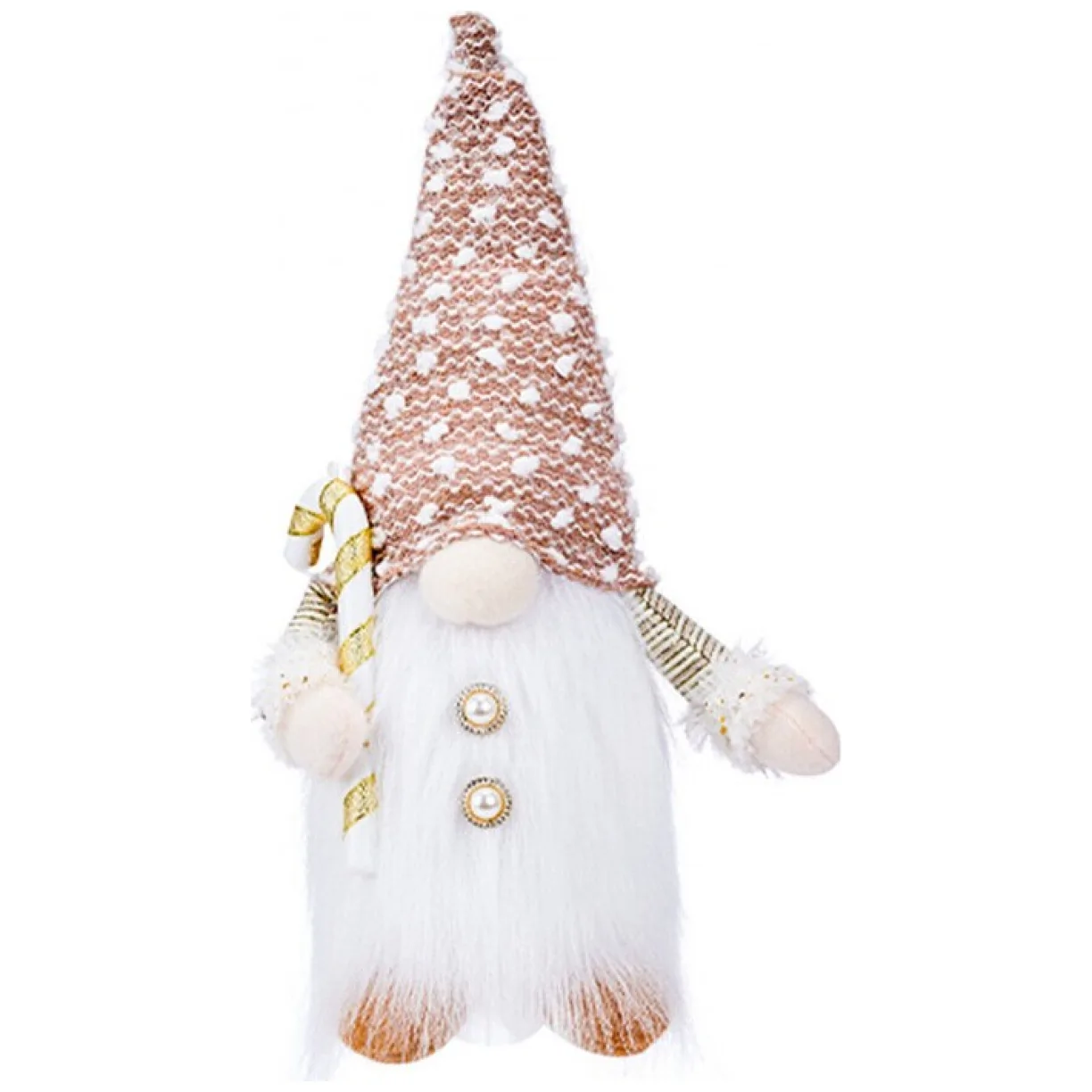 KRASNAL świąteczny świecący na baterie Z PLUSZU 30 cm Boże Narodzenie - obrazek 2