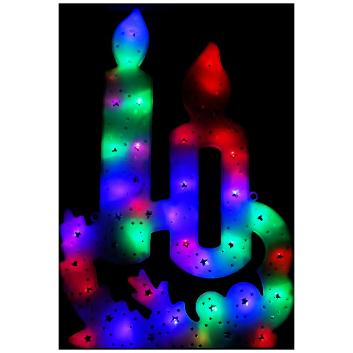 Wisząca ozdoba XXL Świecznik MULTIKOLOR lampki led - obrazek 2