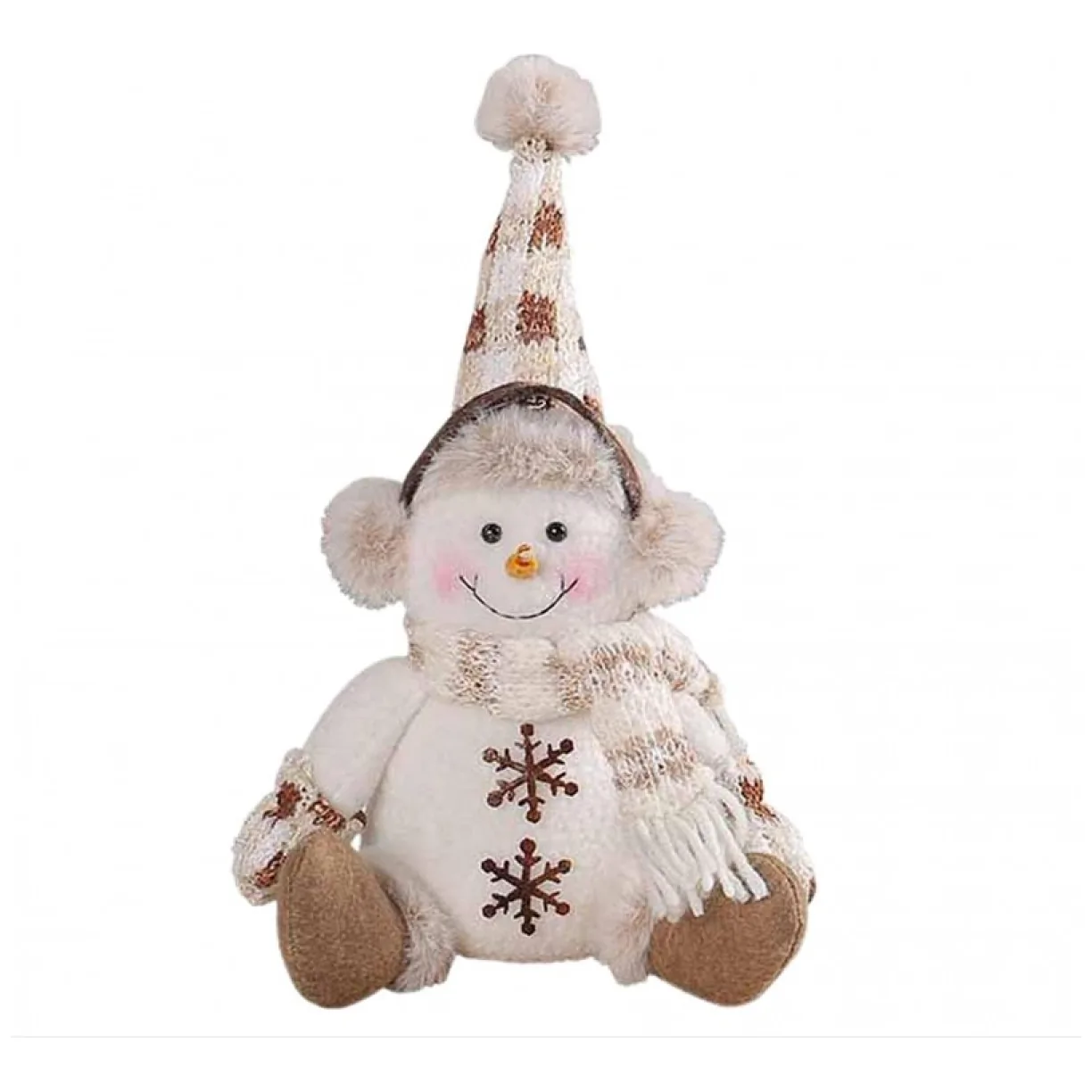 Bałwan świąteczny, BOŻE NARODZENIE 28 cm Z PLUSZU - obrazek 3
