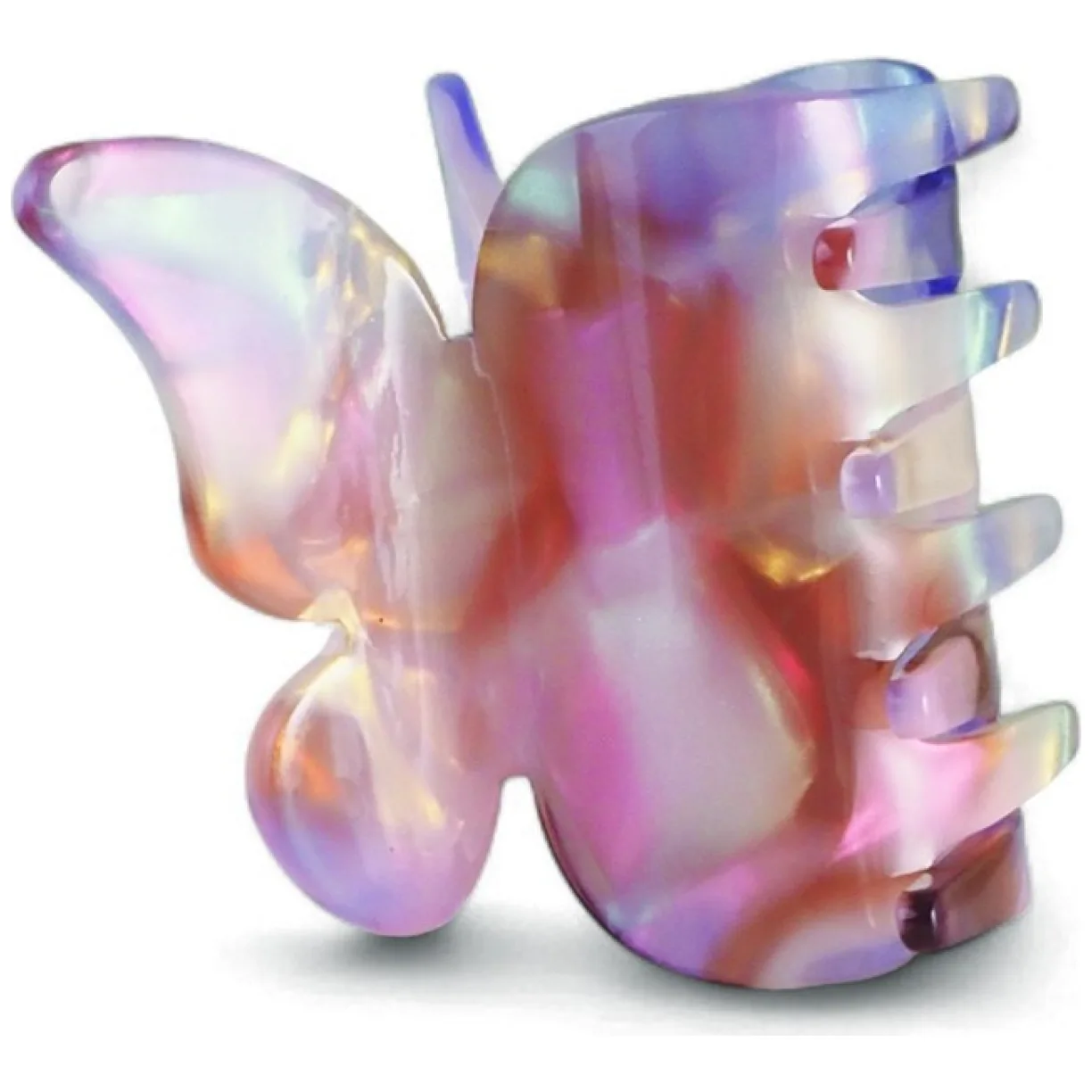 Spinka do włosów, klamra motylek różowy 4 cm - obrazek 5
