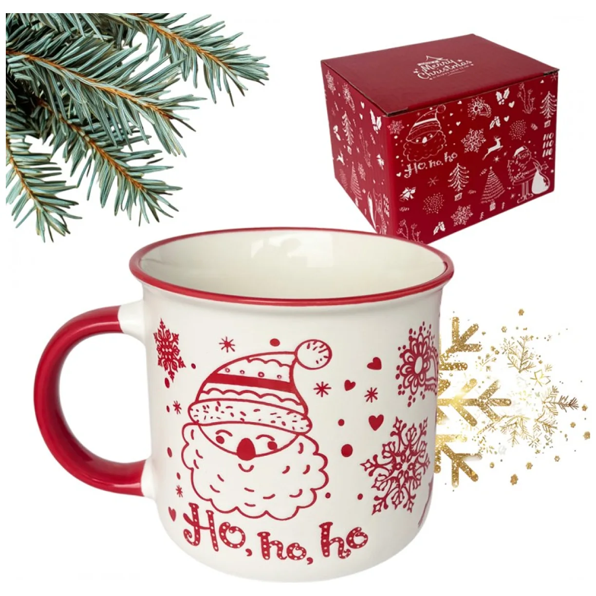 Świąteczny Kubek ceramiczny 350 ml + Pudełko na Prezent