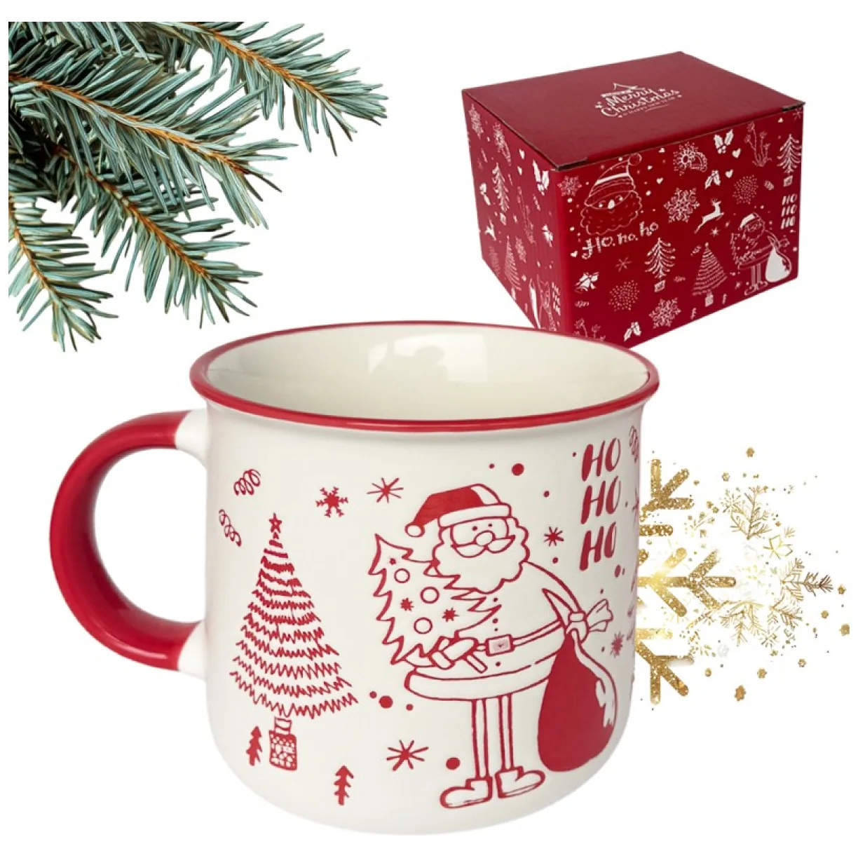 Świąteczny Kubek ceramiczny 350 ml + Pudełko na Prezent