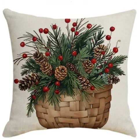 Poszewka na poduszkę 45 x 45 cm motyw świąteczny BOHO