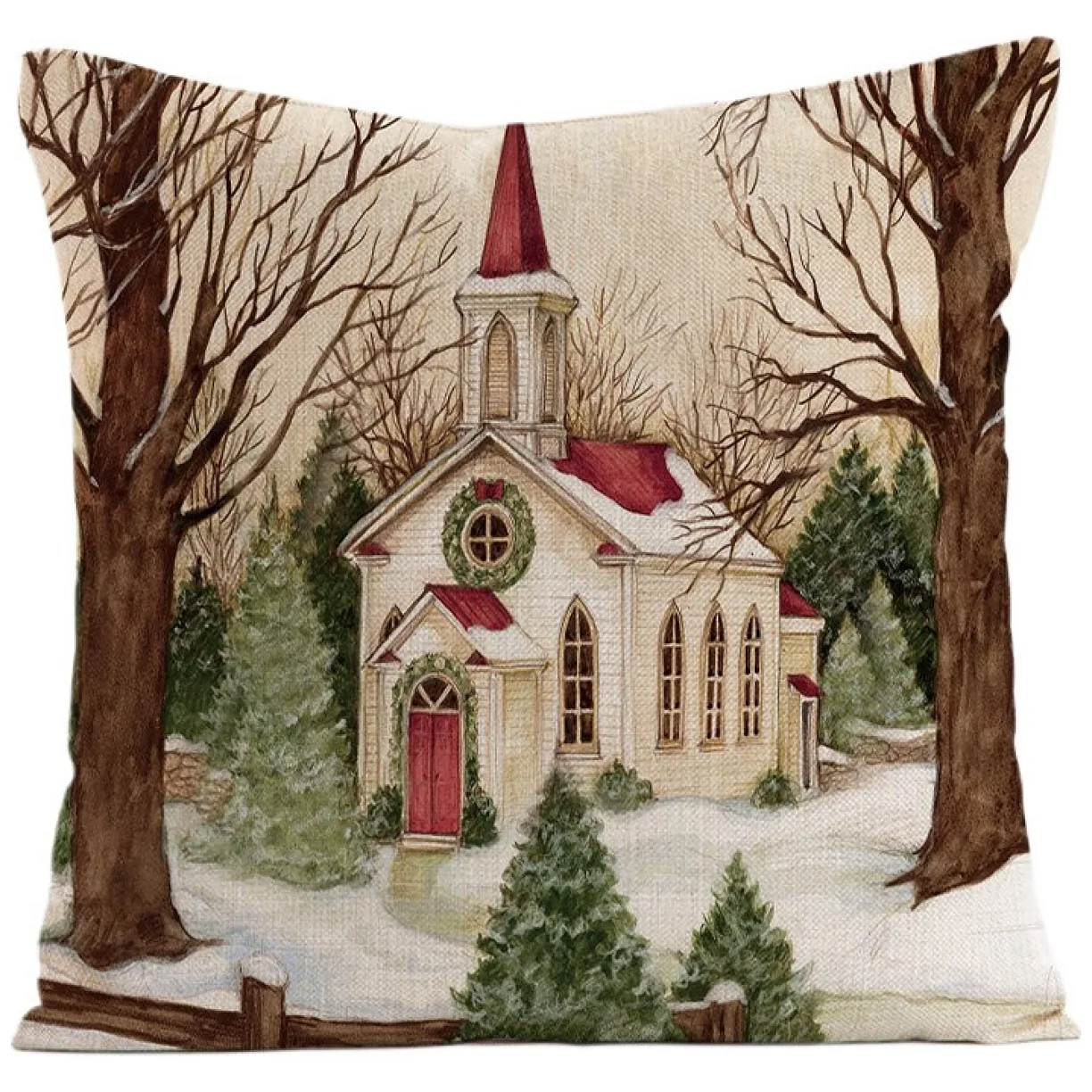 Poszewka na poduszkę 45cm x 45cm motyw świąteczny Boże Narodzenie