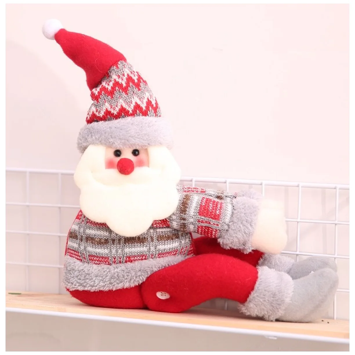 Mikołaj krasnal świąteczny Boże Narodzenie na Rzep 34 cm Wzory Norweskie - obrazek 2